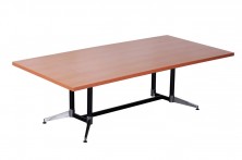 TTR2412 Typhoon Boardroom Table. 2400 X 1200. Black And Chrome Frame. White, Beech, Cherry, Oak